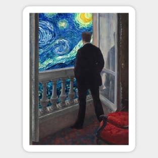 Starry night view Sticker